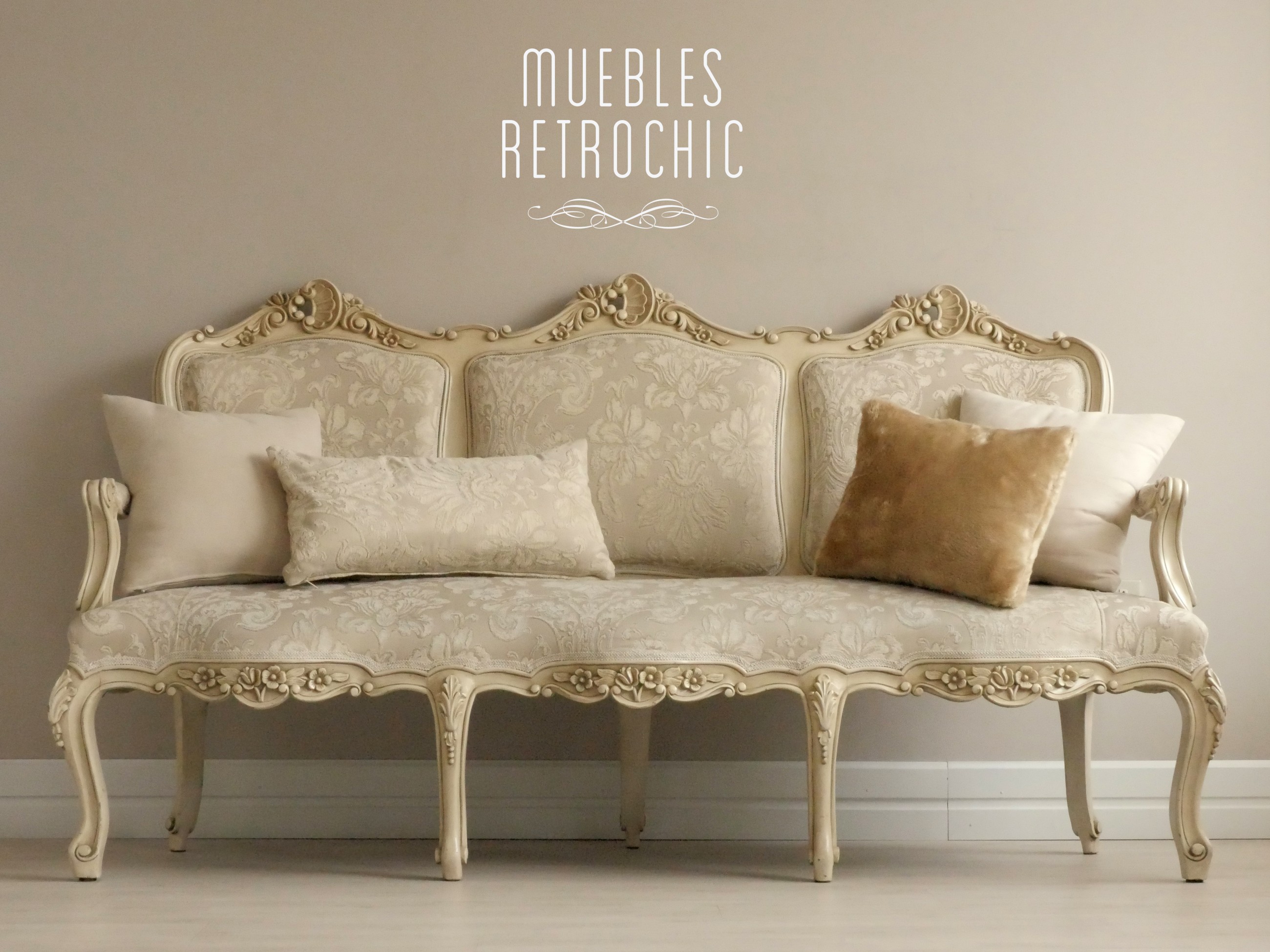 Sofá triple Luis XV · Muebles Retrochic